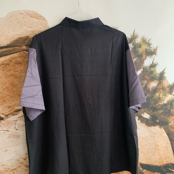 Mens XXL black grey retro vintage shirt new with tags - Picture 2 of 2